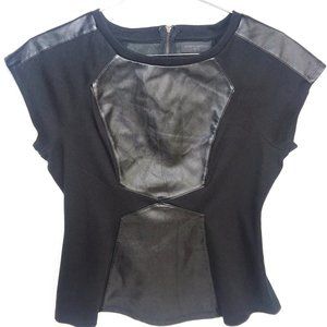 WORTHINGTON Black Faux Leather Petite Small